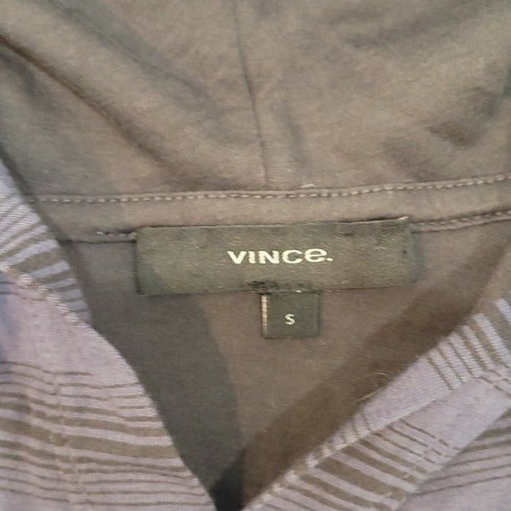 Vince Men's Small Hooded Long Sleeve Shirt - Picture 3 of 5
